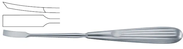 Rugine Lempert Courbe 4 X 180 mm - REF 43401
