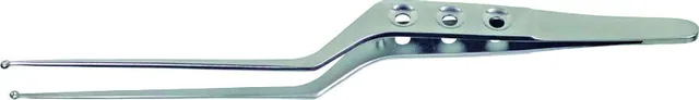 Dissecting forceps Tumor Yasargil Bayon 220 X 5 mm Smooth Pierced handle — REF K1340