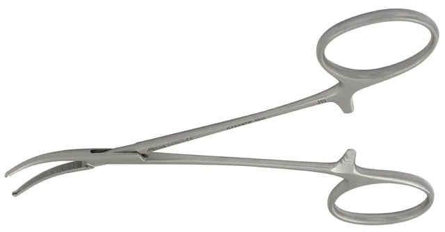Artery forceps Halstead 12 cm curved with teeth — REF 34905F