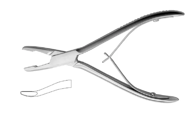 Bone rongeur Single Jansen 17 cm 4 mm Dbl Cr — REF 33206