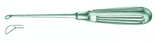 Bone curette Daubenspec bent 2 0 cm X 2.8 mm — REF K742