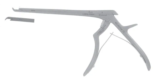 Lamina Punch Rongeur 200X 3MM 40° Low Démontable Non Détachable (small Handle) - REF 42364