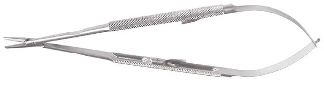 Porte Aiguille micro Jacobson Corps Rond Fort 190 mm Courbe Verrou Mors Diamètre-insert 12 X 2,0 X 3,0 mm — REF 40644