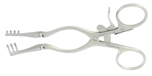 Retractor self-retaining Beckmann Cone blunt 14 cm — REF 22001P