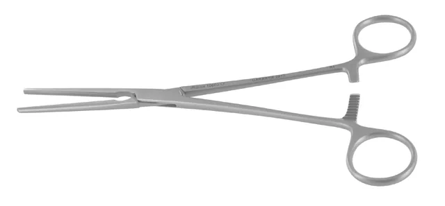 Vascular clamp coarctation Debakey stainless radius 21 cm — REF 10803
