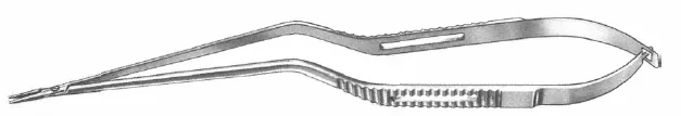 Porte Aiguille micro Yasargil 230 Droit Baïonnette Manche Troue — REF 40804