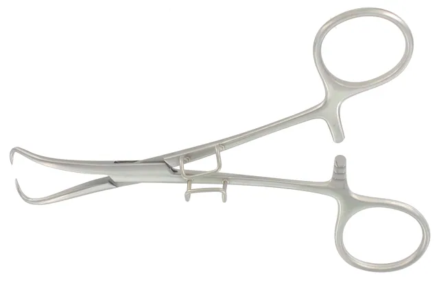 Towel forceps Backhaus 14 cm T Ube holder — REF 28404P