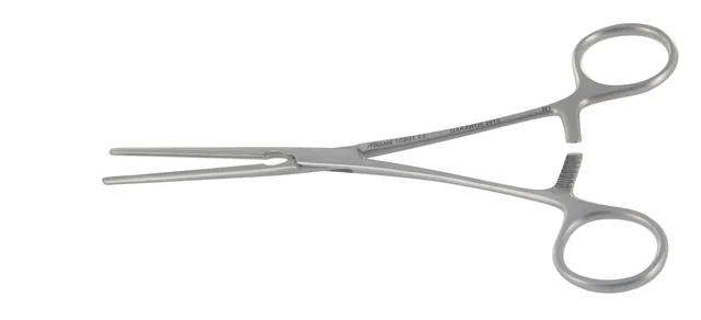 Vascular clamp coarctation Debakey stainless radius 17 cm — REF 10801P