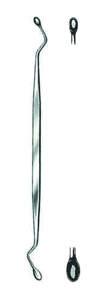Ent curette Jansen Dble 0.2 X 0.4 X 15 cm — REF W783