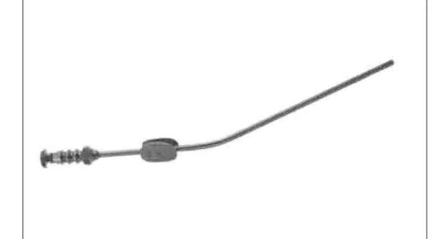 Canule Aspiration Frazier Coudée 180 mm Diamètre 3,3 mm — REF 02705P