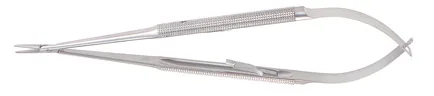 Porte Aiguille micro Jacobson Corps Rond 210 mm Courbe Verrou Mors Diamètre-insert 12 X 0,8 X 1,2 mm — REF 40633