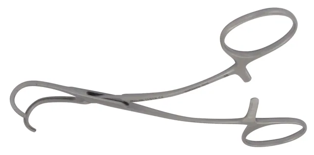 Vascular clamp pediatric Cooley small angled J 13.5 cm — REF 11918