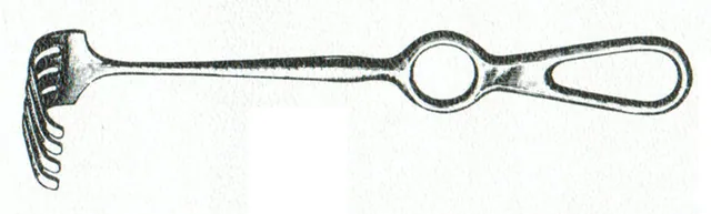 Retractor /handle Israel 6 teeth 5 0 X 50 mm 23 cm — REF D2BJ