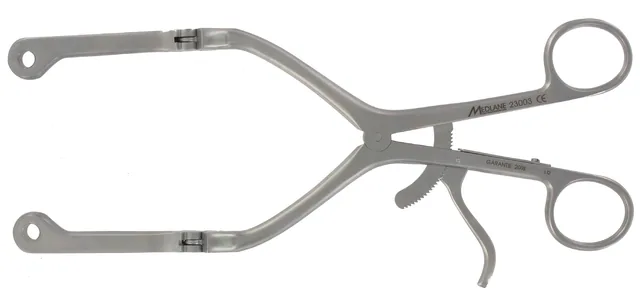 Retractor self-retaining spine Cloward stainless steel Vl V 20 cm Lomb — REF 23003