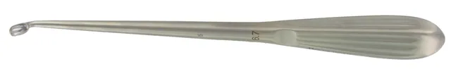 Bone curette Bruns angled 23 cm X 8.8 mm — REF 15620