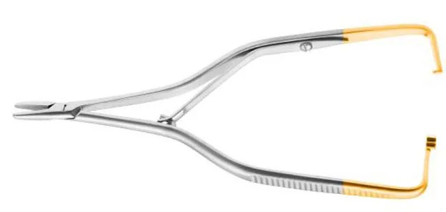 Needle holder Mathieu Boynton S tracheal 12 cm tungsten carbide — REF 40102
