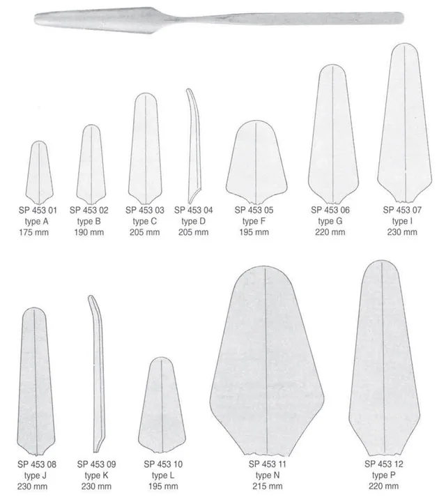 Spatule Clovis Vincent Malléable Type Fond 195 mm — REF 45305P