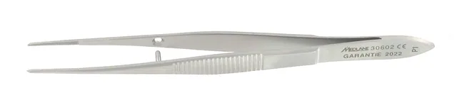 Dissecting forceps ophthalmic Iris 10 cm stainless R. without teeth — REF 30602P