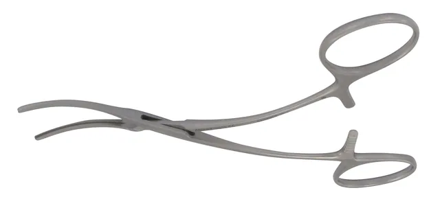 Vascular clamp pediatric Cooley small angled E 14 cm — REF 11914