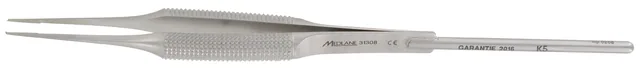 Dissecting forceps micro round Plat. with teeth 18 cm — REF 31309