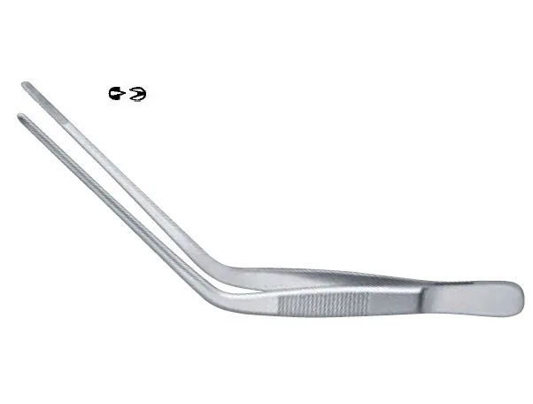 Ent forceps Otol. jaws. Politzer 14 cm jaws with teeth — REF 37014