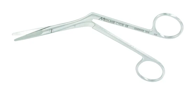 Ent scissors Heymann 18 cm angled Led serrated — REF C9DB