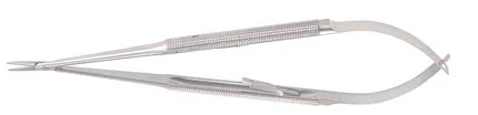Porte Aiguille micro Castro Corps Rond 180 mm Courbe Verrou Mors Tungstène Lisse 12 X 1,3 X 2,0 mm — REF 40621