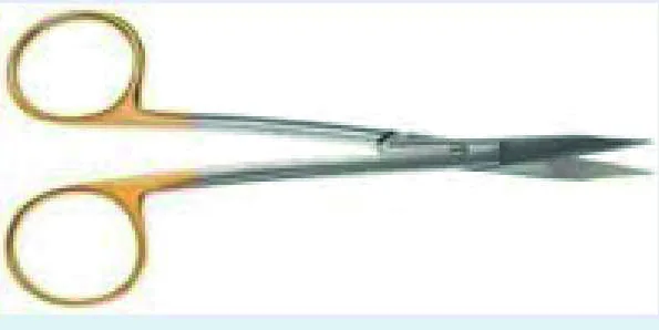 Ent scissors Goldman Fox straight 1 3 cm tungsten carbide — REF X263