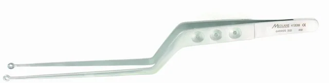 Dissecting forceps Tumor Yasargil Bayon 220 X 5 mm toothed Pierced handle — REF K1338