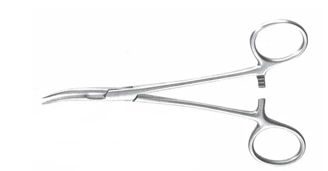 Artery forceps Kelly Rankin 16 cm curved without teeth — REF 35203P